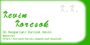 kevin korcsok business card